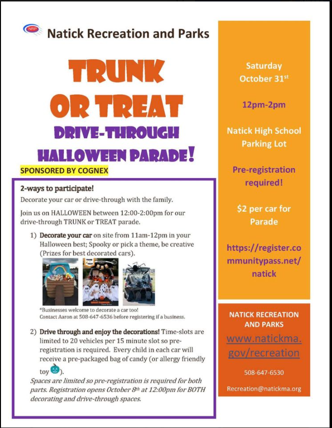 Trunk or Treat The Natick Center Cultural District