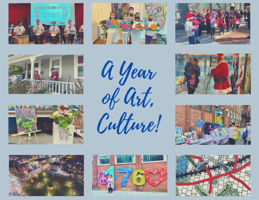 A year of Art, Culture, graphics show casing art and events from 2022