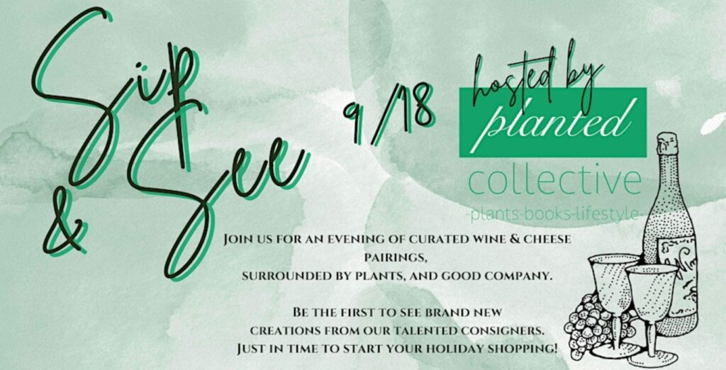 A graphic image with a green background and a lot of words in black that reiterate what is written in the description of the event.