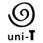 A white background graphic with a black spiral and at the bottom the word, "uni-T"
